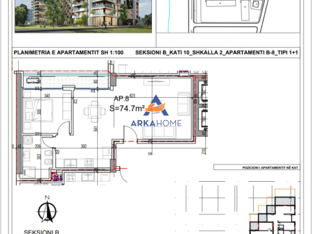 VENDESI APPARTAMENTO 1+1+BALCONE "VLORE, LUNGO MARE" 254.910 EURO