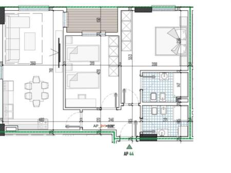 Appartamento 2+1+2 Bagni in Vendita, Paion Residence Paskuqan, Prezzo 1200€/m2