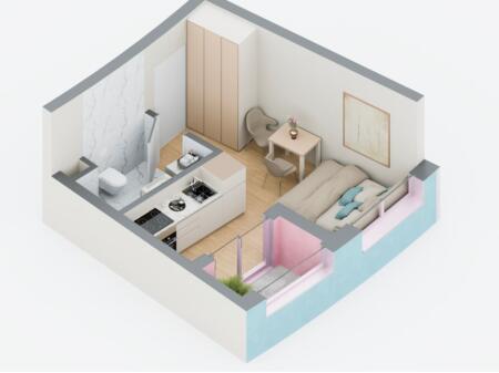 Studio apartment for sale at Ballada residence, near Farka lake!