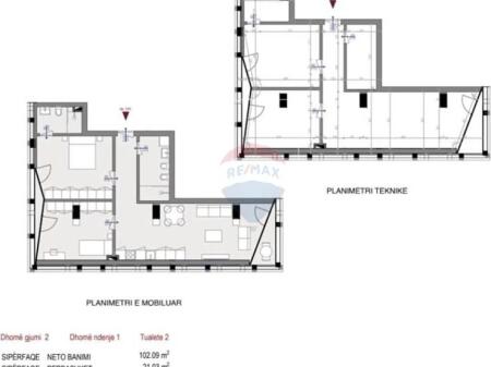 Apartament 2+1+2 — , zona e Pazarit të Ri