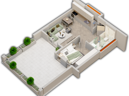 Appartamento 1+1 in vendita nel progetto Univers City