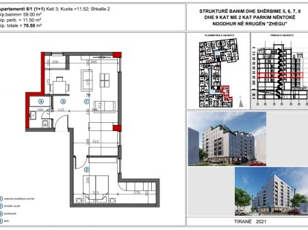 Okazion Shitet apartament 1+1 ne Ali Dem ( Faze Ndertimi E Avancuar/Likujdim Total)
