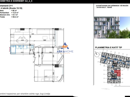VENDESI APPARTAMENTO 2+1+BALCONE "RRUGA JAVER MALO, ISH PARKU" 176.400 EURO