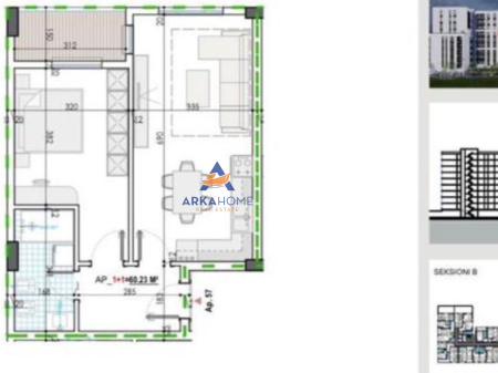 FOR SALE APARTMENT 1+1+BALCONY "KAMEZ , MEHILLAJ RESIDENC" 56,280 EURO