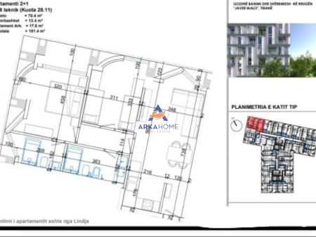 VENDESI APPARTAMENTO 2+1+BALCONE "VIA JAVER MALO, EX PARCO" 202.800 EURO