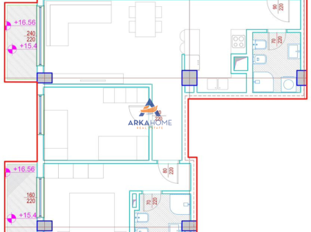 AFFITTASI APPARTAMENTO 2+1+2 BALCONI "RRUGA E BARRIKADAVE" 80000 LEKE