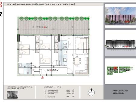 2+1 with veranda, in Paskuqan, 125 thousand euros