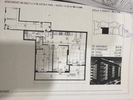 Apartment 2+1+2 + spacious balcony for sale – Fresk, Tirana!