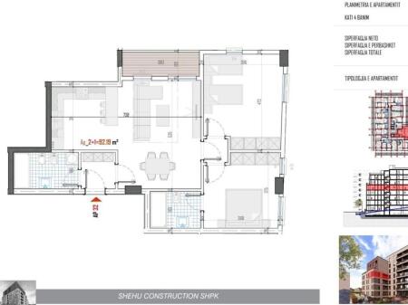 For sale 2+1, in Paskuqan, in the drywall phase, price 98000 euros