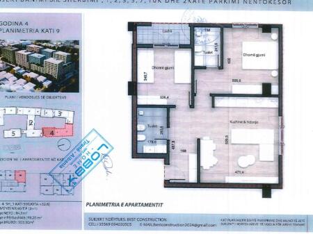 FOR SALE APARTMENT 2+1+2 – Kokonozëve Street, Porcelan / Kinostudio!