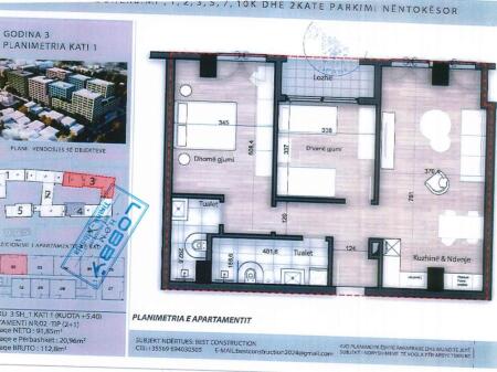 FOR SALE APARTMENT 2+1+2 – Kokonozëve Street, Porcelan / Kinostudio!