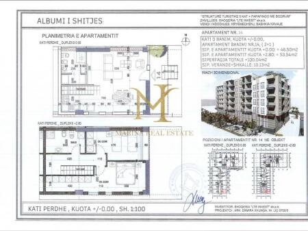 Duplex in vendita a Golem, Durres. Nuovo edificio 2025. 100m2.