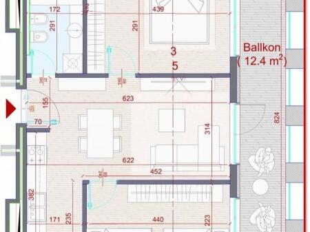 Apartment For Sale 2+1 at Zogu i zi (ID B120772) Tirane