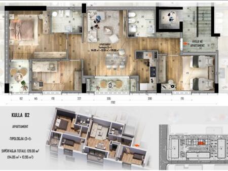 Shesim Apartament 3+1+2 • Akses Tirana, Ish-Dogana