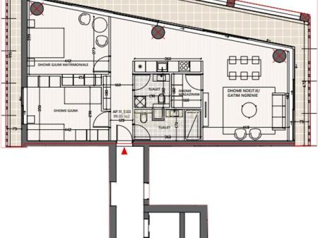 Apartament 2+1+post parkimi Vlora Marina