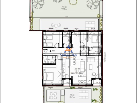 VENDESI APPARTAMENTO 3+1 "MJULL,BATHORE TEK PARK HOUSES" 444.445 EURO
