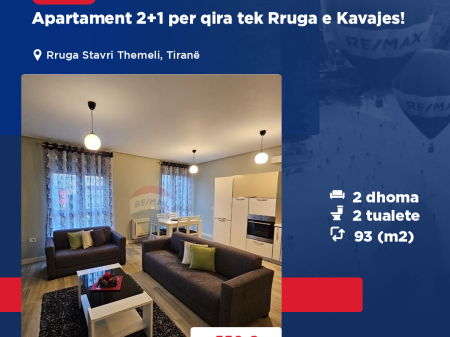 APARTMENT 2+1+2 FOR RENT, KAVAJA STREET