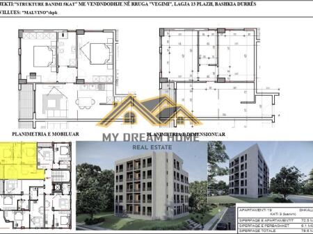APPARTAMENTO 2+1 IN FASE DI COSTRUZIONE SULLA SPIAGGIA DI DURRËS, IN VENDITA!