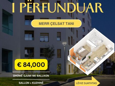 Selling 1+1 apartment in Ali Dem 84,000 Euro ready to live (Kadiu Residence)