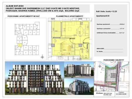 Shitet, Apartament 1+1+blk, Paskuqan – BelFiore 1 Residence , 75.200 Euro