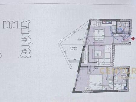 APPARTAMENTO 1+1 IN VENDITA A RIVER RESIDENCE TIRANA