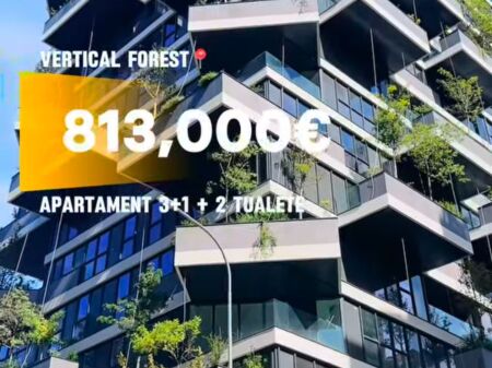 Vendesi Appartamento 3+1+2+lavanderia Vertical Forest, Air Albania
