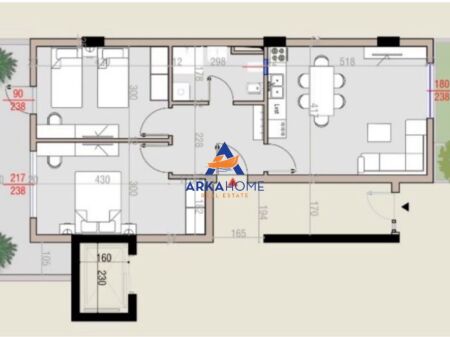 VENDESI APPARTAMENTO 2+1+BALCONE " CIELO RESIDENCE " 186000EURO