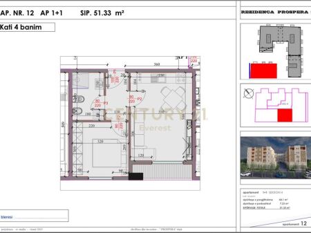 VENDESI APPARTAMENTO 1+1 A KODRA E LIQENIT A PASKUQAN