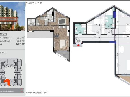  Shitet Apartament 2+1 Colonnade Residence