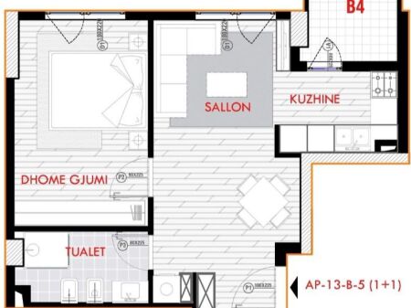 Apartament 1+1 per shitje tek 21 Dhjetori