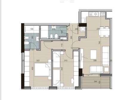 Apartament Ne Shitje 2+1 Tek Kompleksi Univers City (ID B120725) Tirane