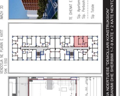 SHITET APARTAMENT 2+1,NË  KAMEZ
