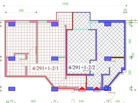For sale 2 apartments 1+1 at 21 Dhjetori, roadside, near Hotel Mondial