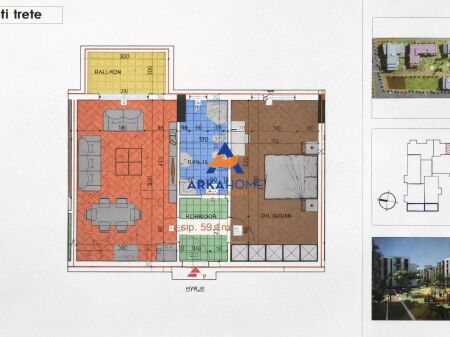SHITET APARTAMENT 1+1+BALLKON TEK “RESIDENCA KLENSI” 150.000 EURO
