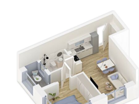 Apartment 1+1 finished for sale at Kadiu residence!
