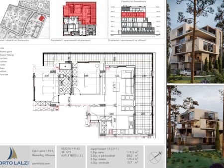 Apartament 2+1 me pamje nga deti, Porto Lalzi