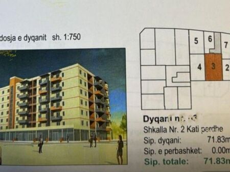 71.83 m2 SIPER FAQE TREGTARE PËR SHITJE NË ZONËN E FRESKUT.