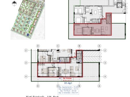 Apartament 2+1, kati 0 me oborr. 2300 eur/m2