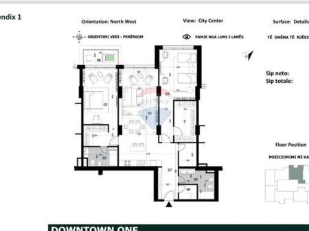 Apartment 2+1+2 for sale, George Bush Street Tirana