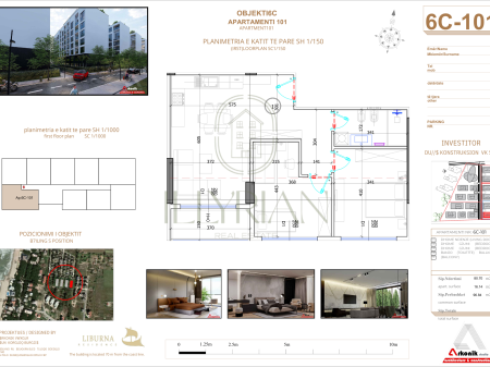 Shitet Apartament i Tipologjise 2+1 me Siperfaqe totale: 96.84 m² ne Malin E Robit Kavaje