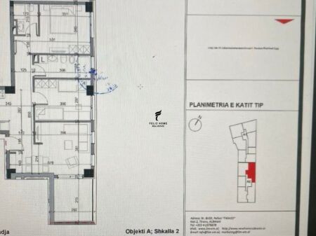SHITET APARTAMENT 2+1 STACION TRENIT 258.000 EURO FH-65179