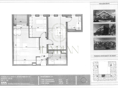 Apartament 2+1 Modern në Kamëz 