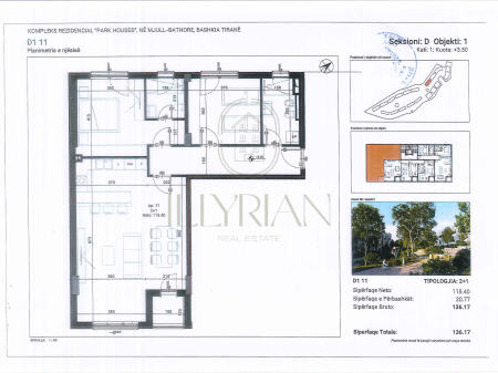 Apartment 2+1 for sale at Park Houses, Mjull-Bathore – 136.17 m², modern residential complex