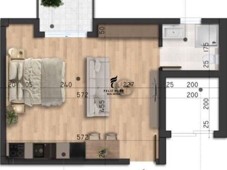 STUDIO APARTMENT FOR SALE 44 M2 MALI ROBIT DURRES 52,800 EURO FH-661