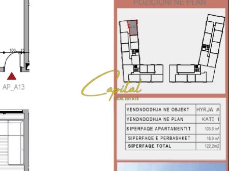 SHITET APARTAMENT 3+1 RRUGA 5 MAJI 189.000 EURO