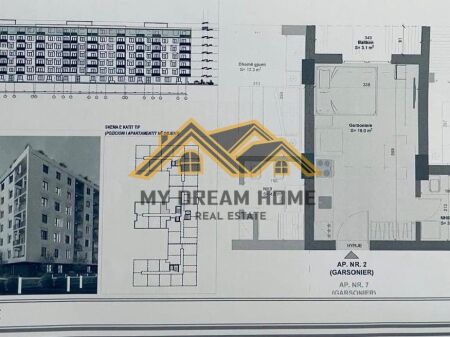 Studio apartment for sale in the Golem area