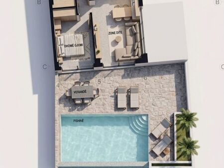 Apartament luksoz me pishinë private në shitje – Regina Ionian, Palasë