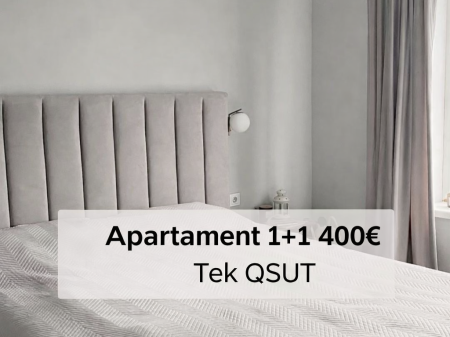 Jepet me qera apartament 1+1 tek Shkolla Bashkuar pallat i ri!