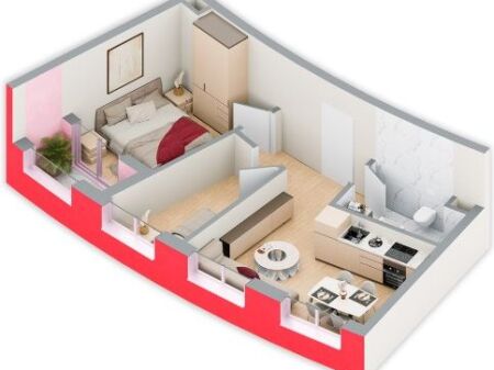 Vendo appartamento 2+1 presso la residenza Ballada, Farke. Il miglior prezzo nella zona. Possibilità di finanziamento fino all'80% del valore.