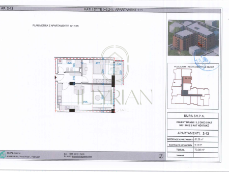 Modern 1+1 apartment on the 2nd floor | Paskuqan